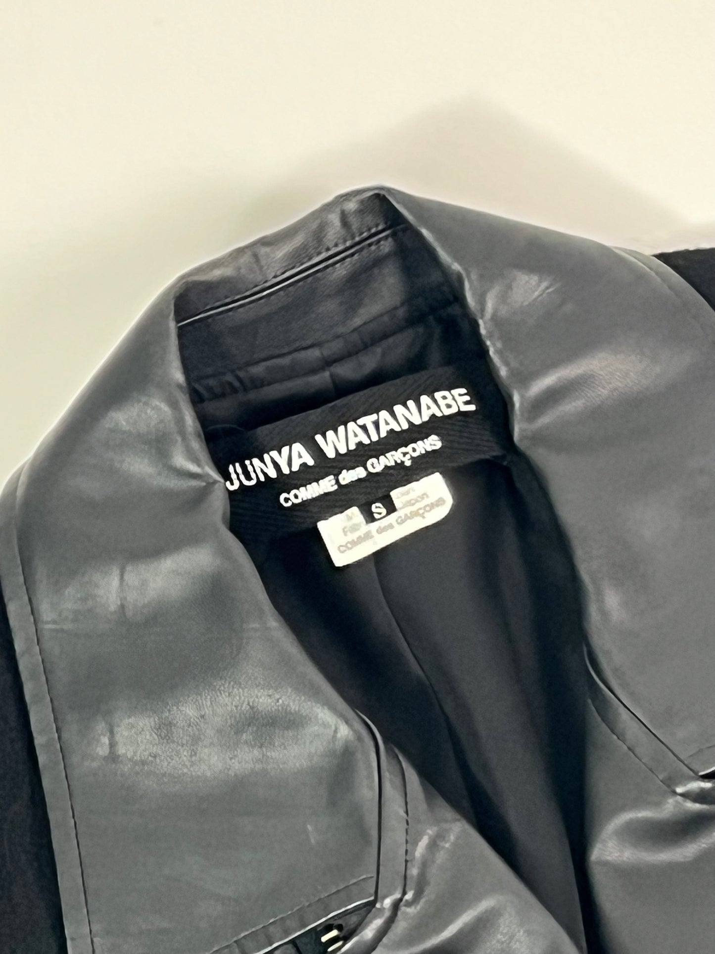Junya Watanabe vegan leather biker jacket