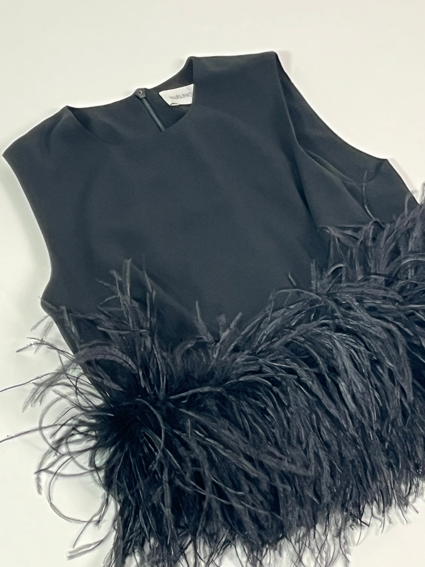 16 Arlington feather trim top