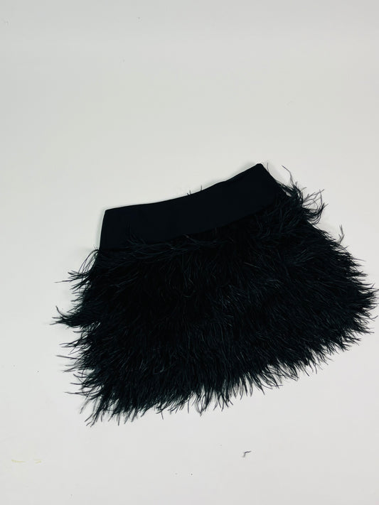 Tory burch ostrich feather trim skirt