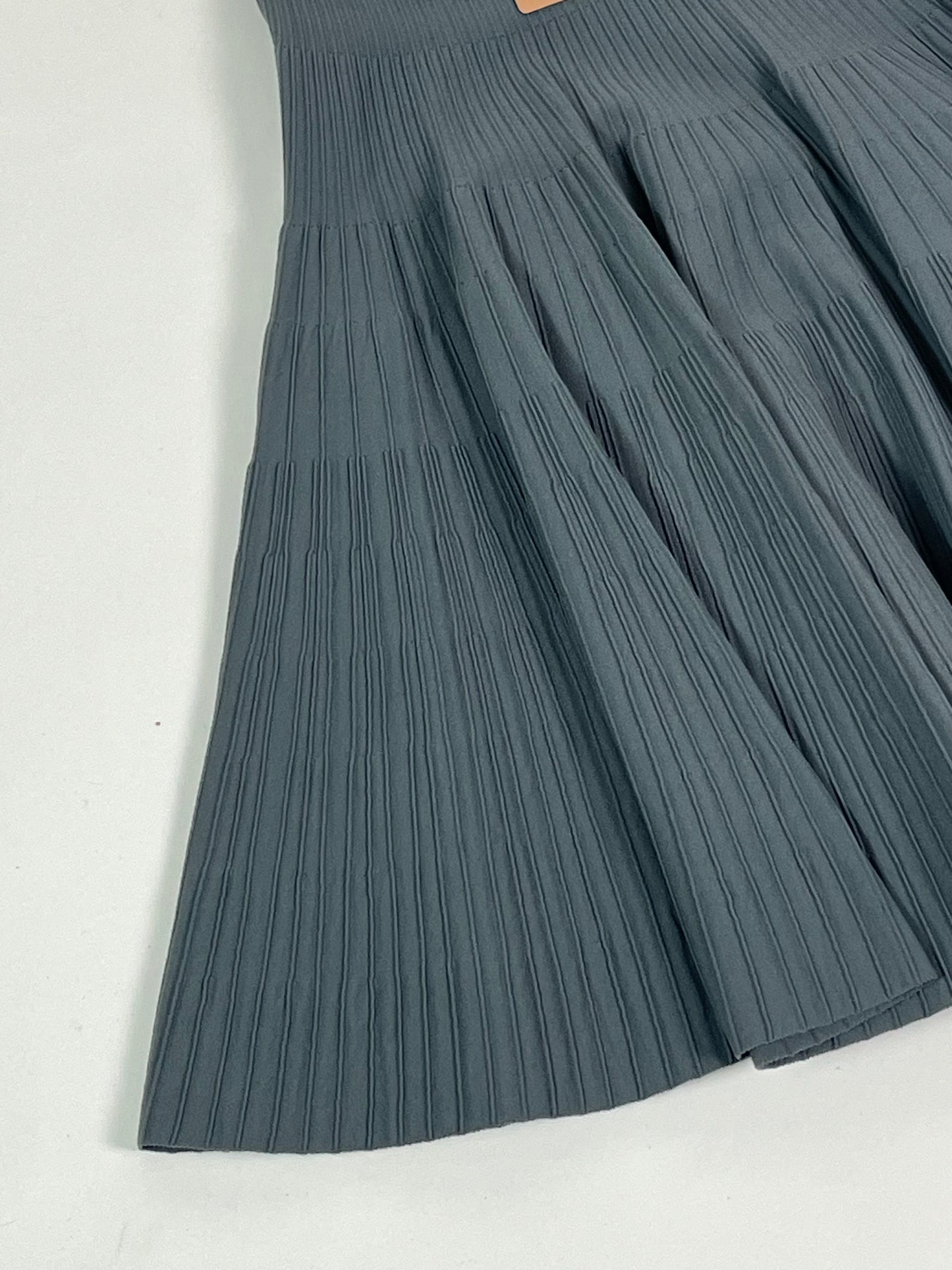 Alaia fluid blue grey skirt