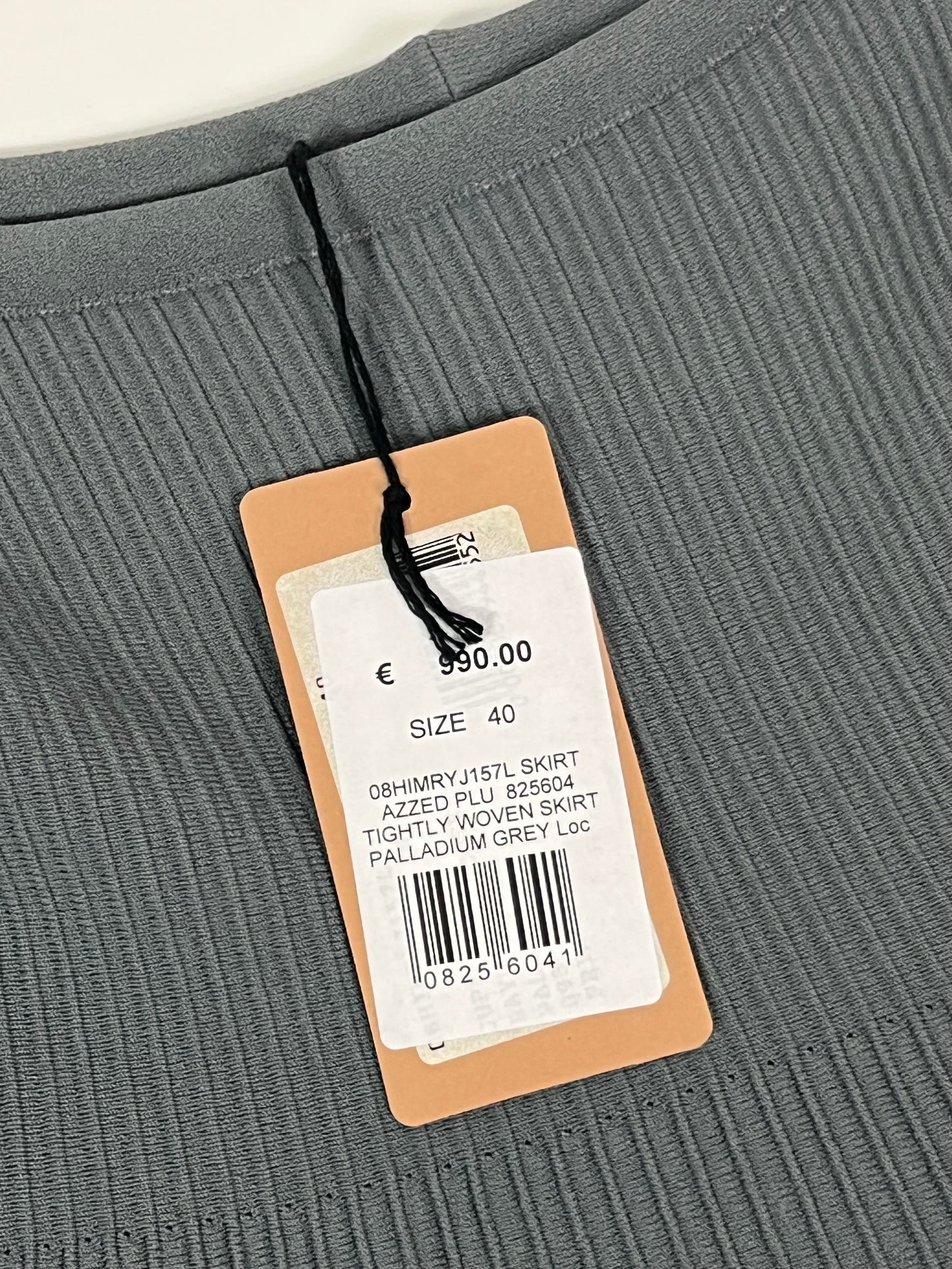Alaia fluid blue grey skirt