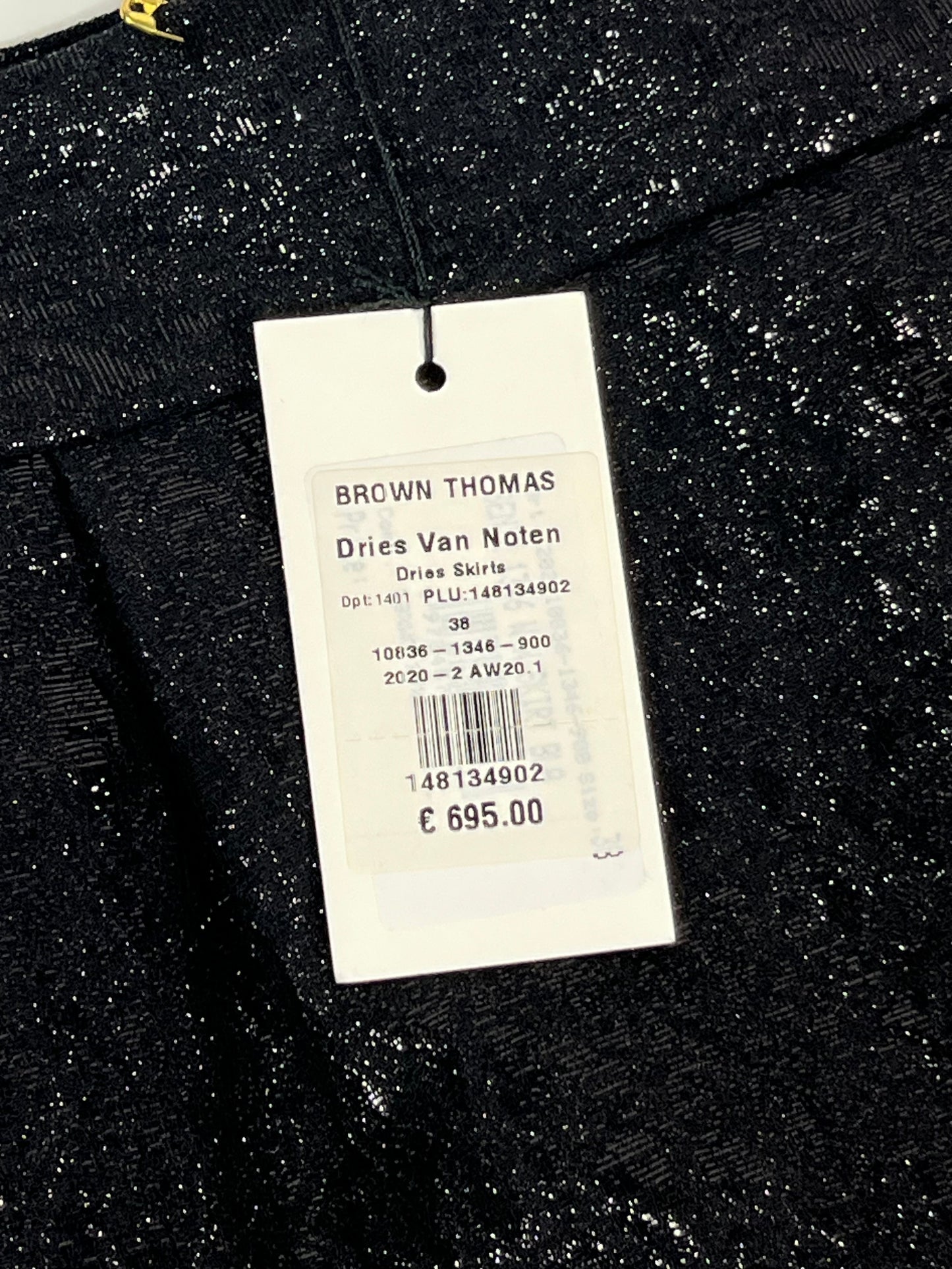 Dries Van Noten metallic midi skirt