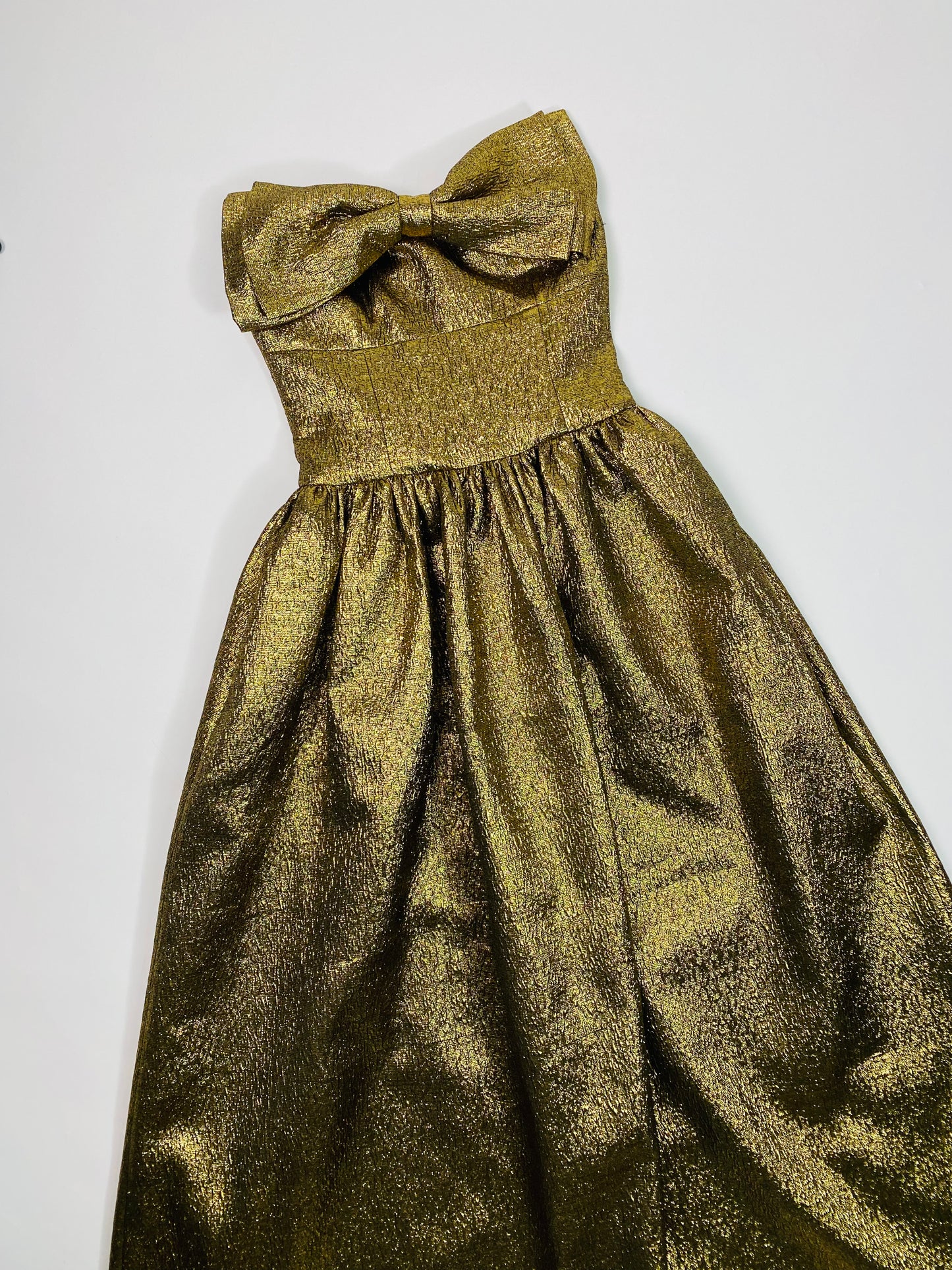 Self-Portrait gold bow gown
