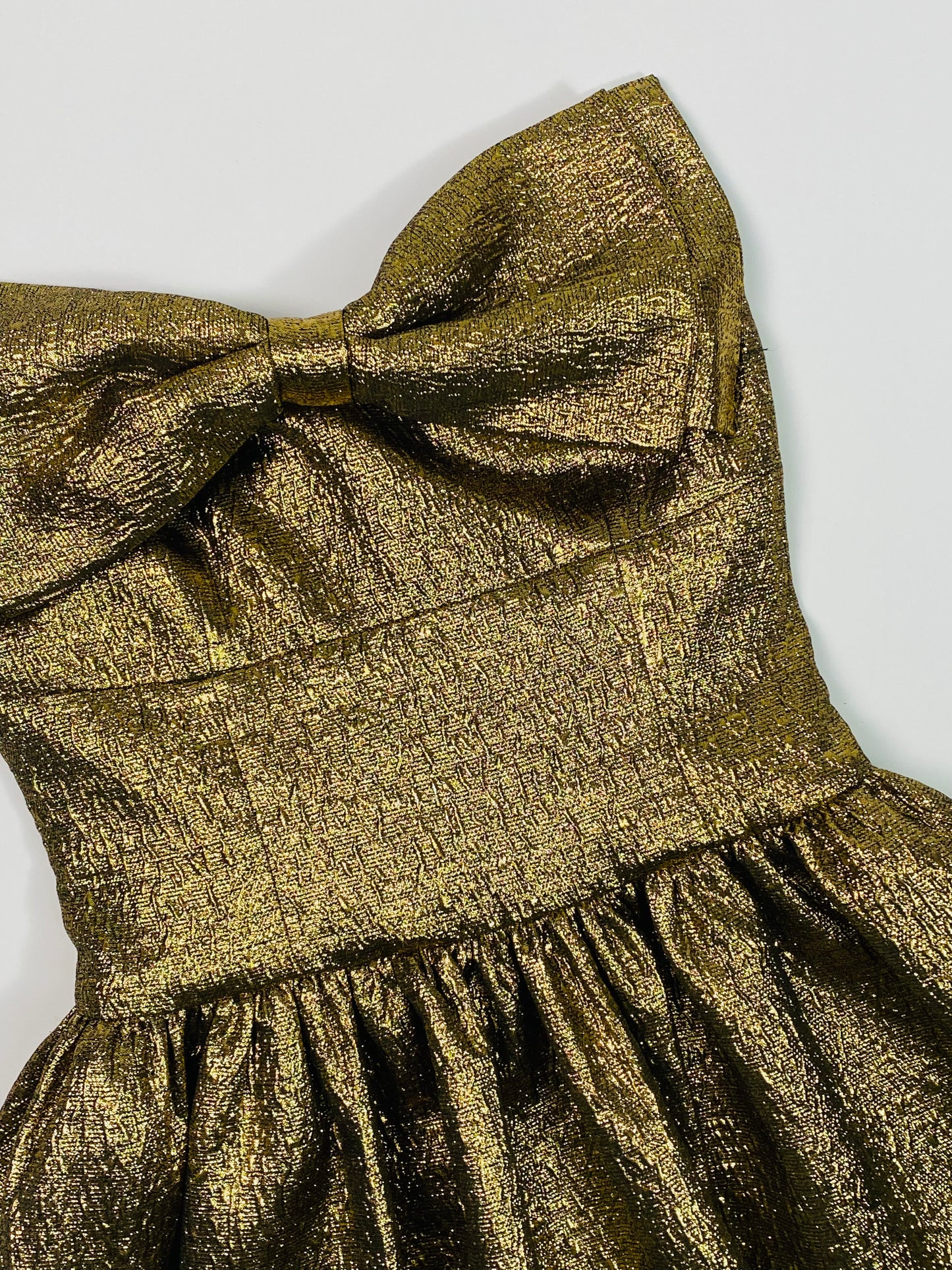 Self-Portrait gold bow gown