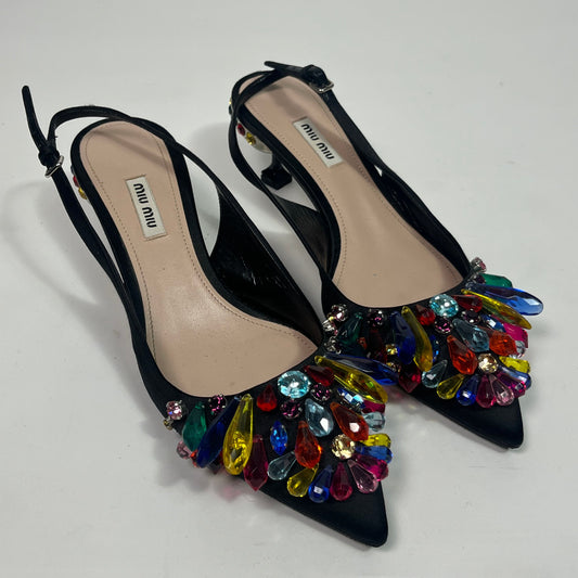 Miu Miu confetti jewel slingbacks