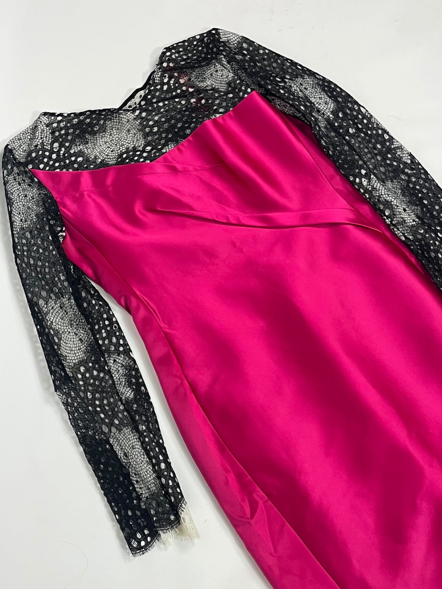 Roland Mouret pink satin dress
