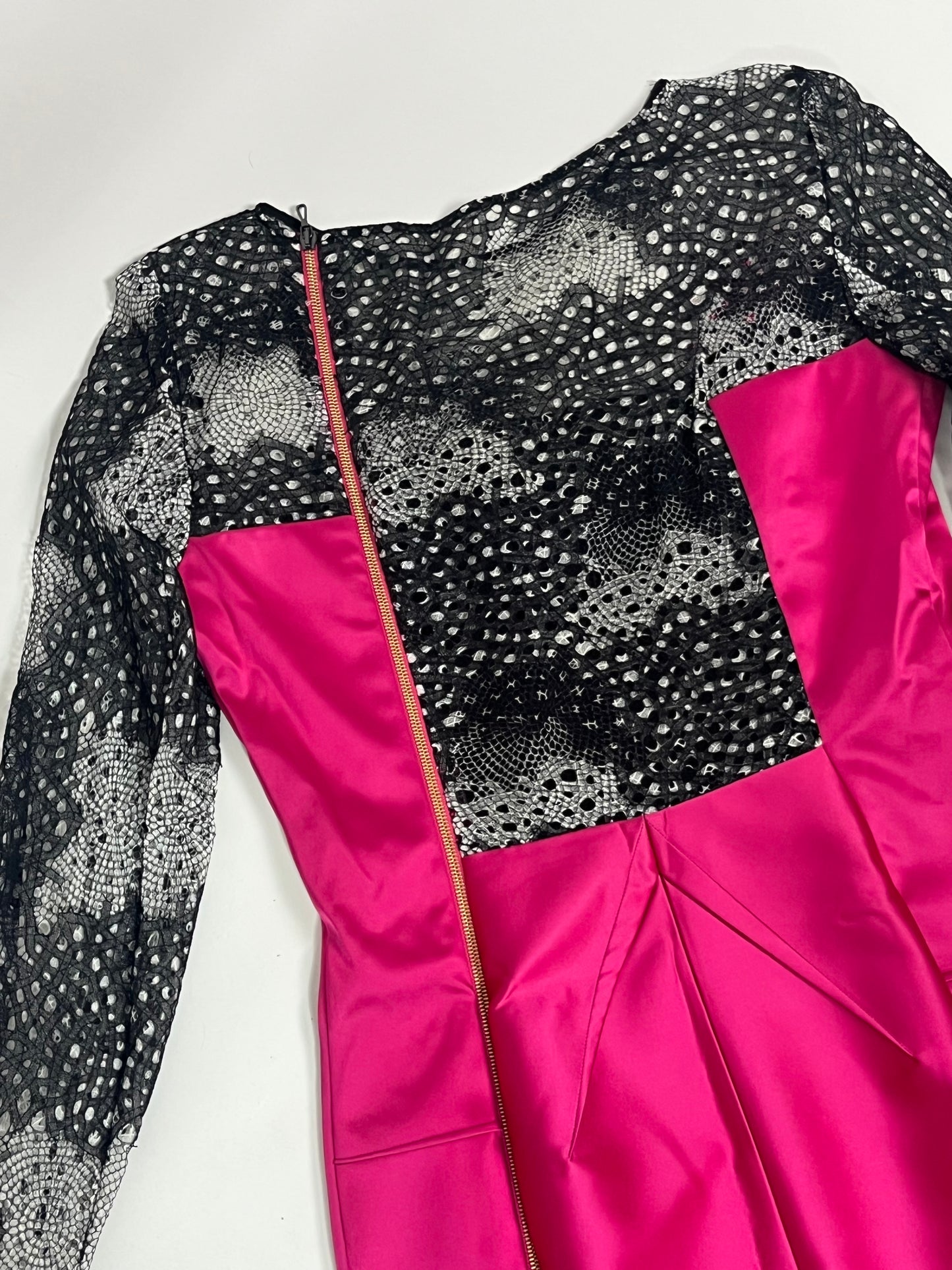 Roland Mouret pink satin dress