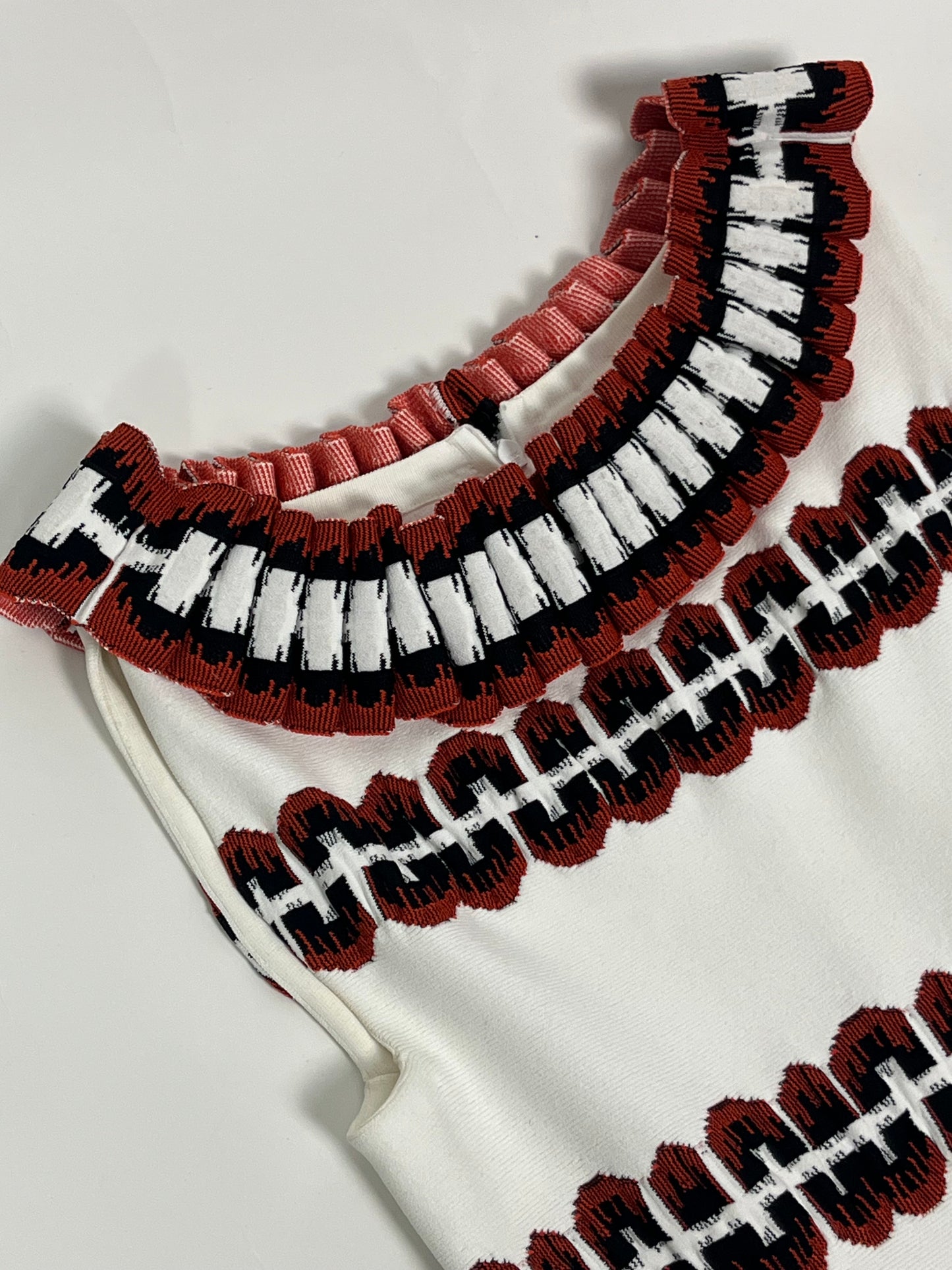Alaia white knit dress