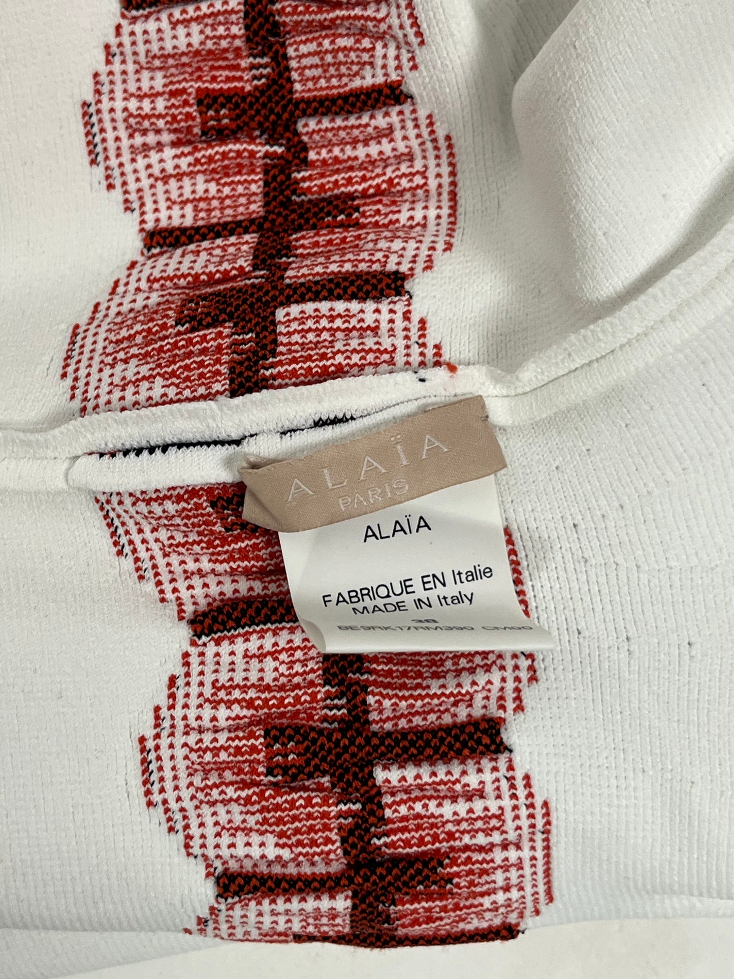 Alaia white knit dress