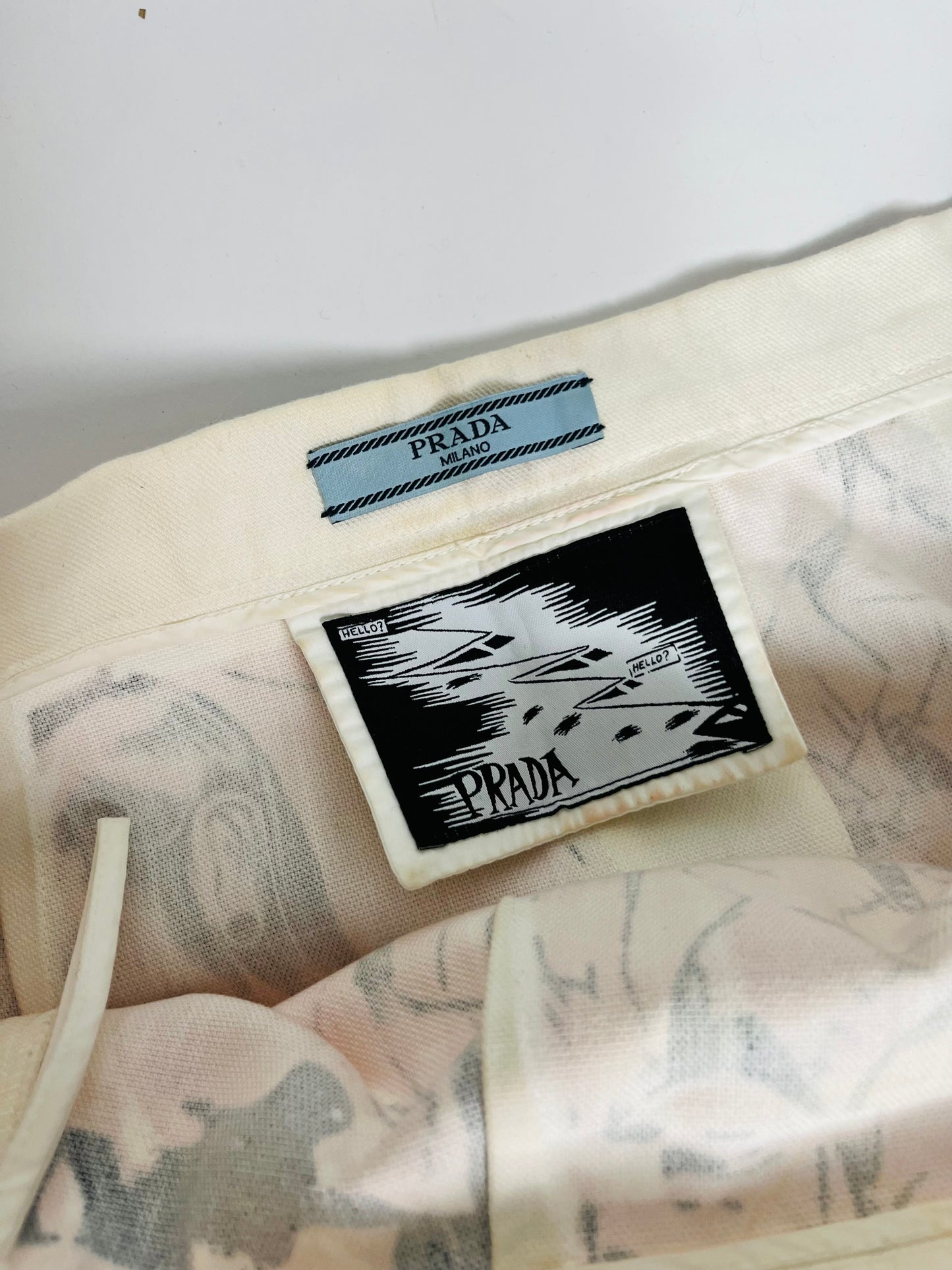 Prada graphic print skirt