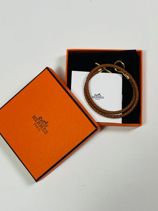 Hermès calfskin leather bracelet