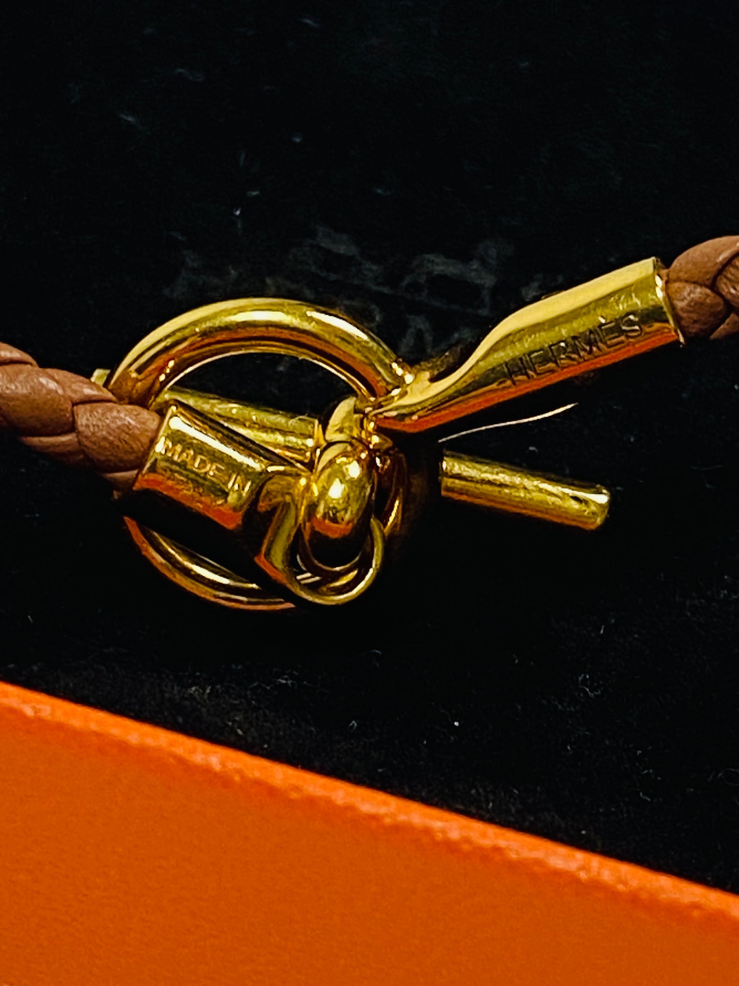 Hermès calfskin leather bracelet