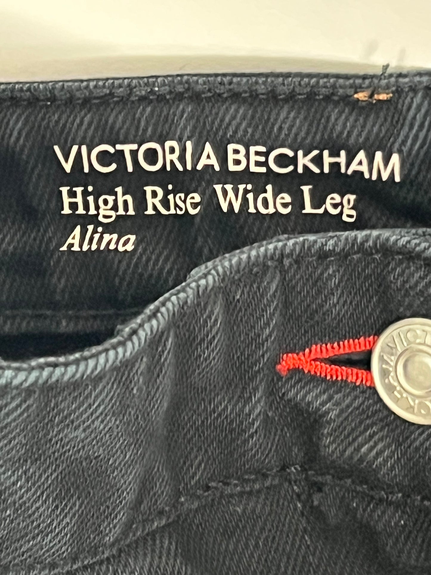 Victoria Beckham High Rise Wide Leg Alina denim s29