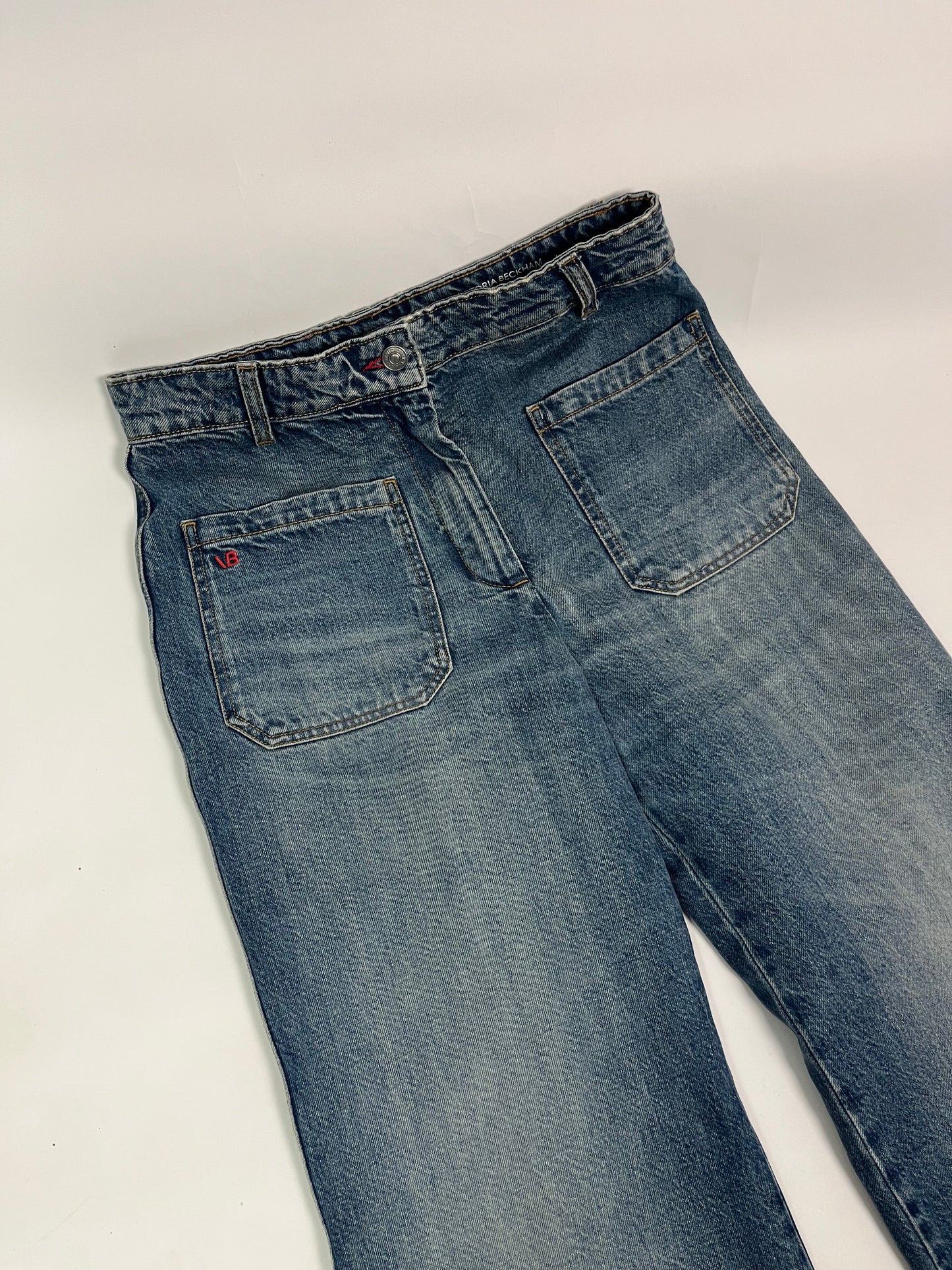 Victoria Beckham High Rise Wide Leg Alina denim s28