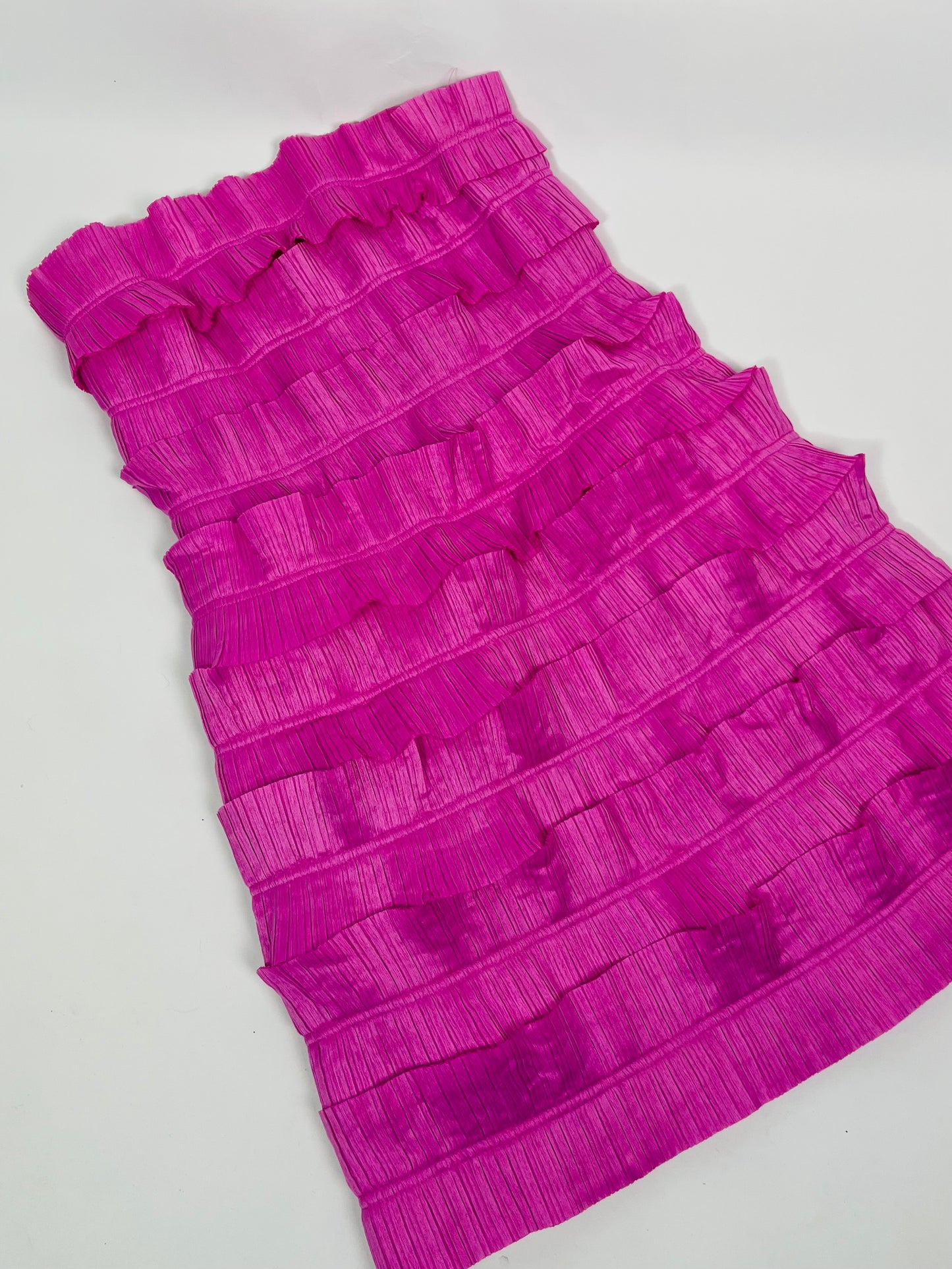 Aje fuschia pink strapless dress