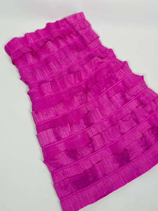 Aje fuschia pink strapless dress