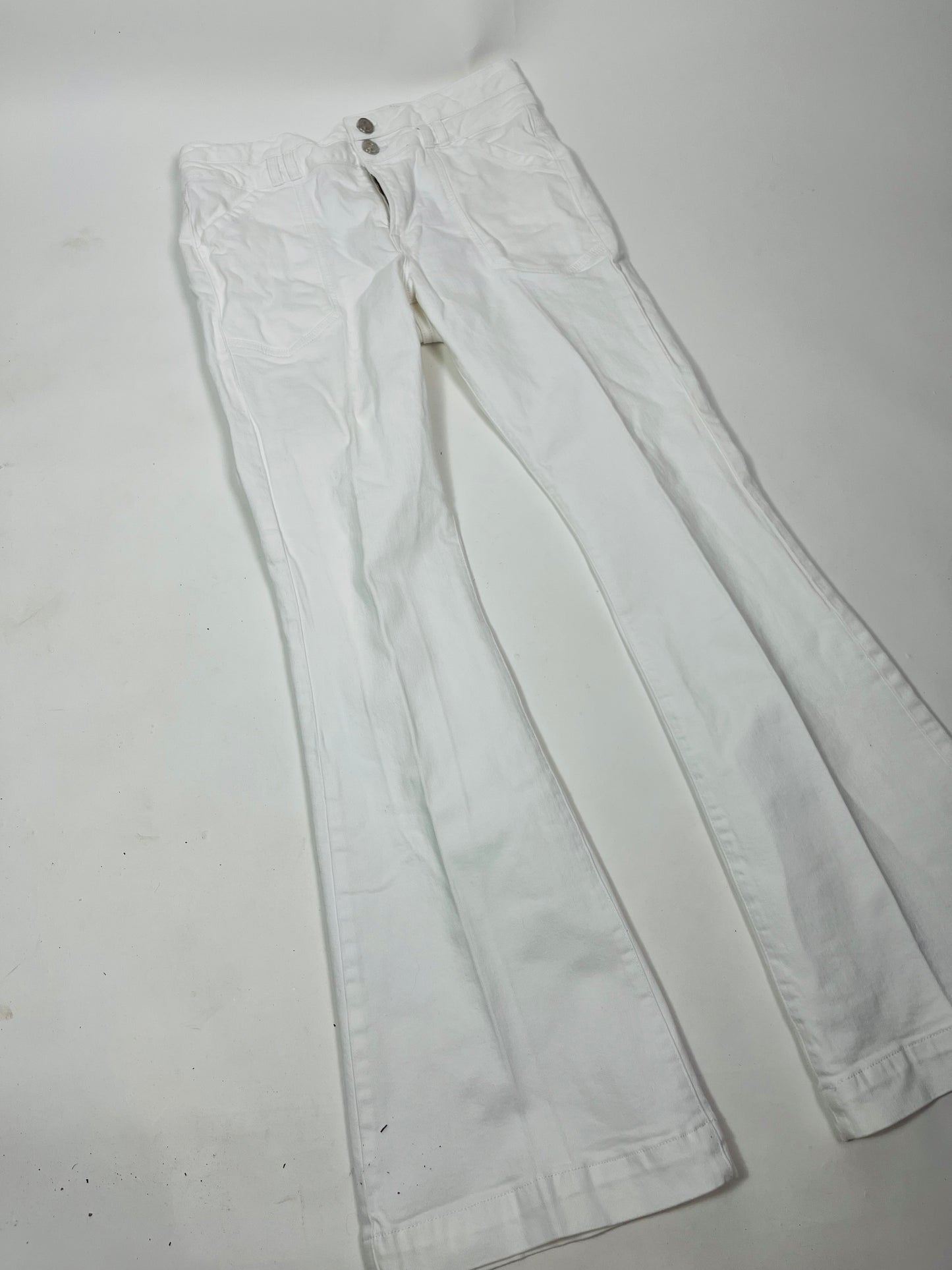 Frame white denim flares
