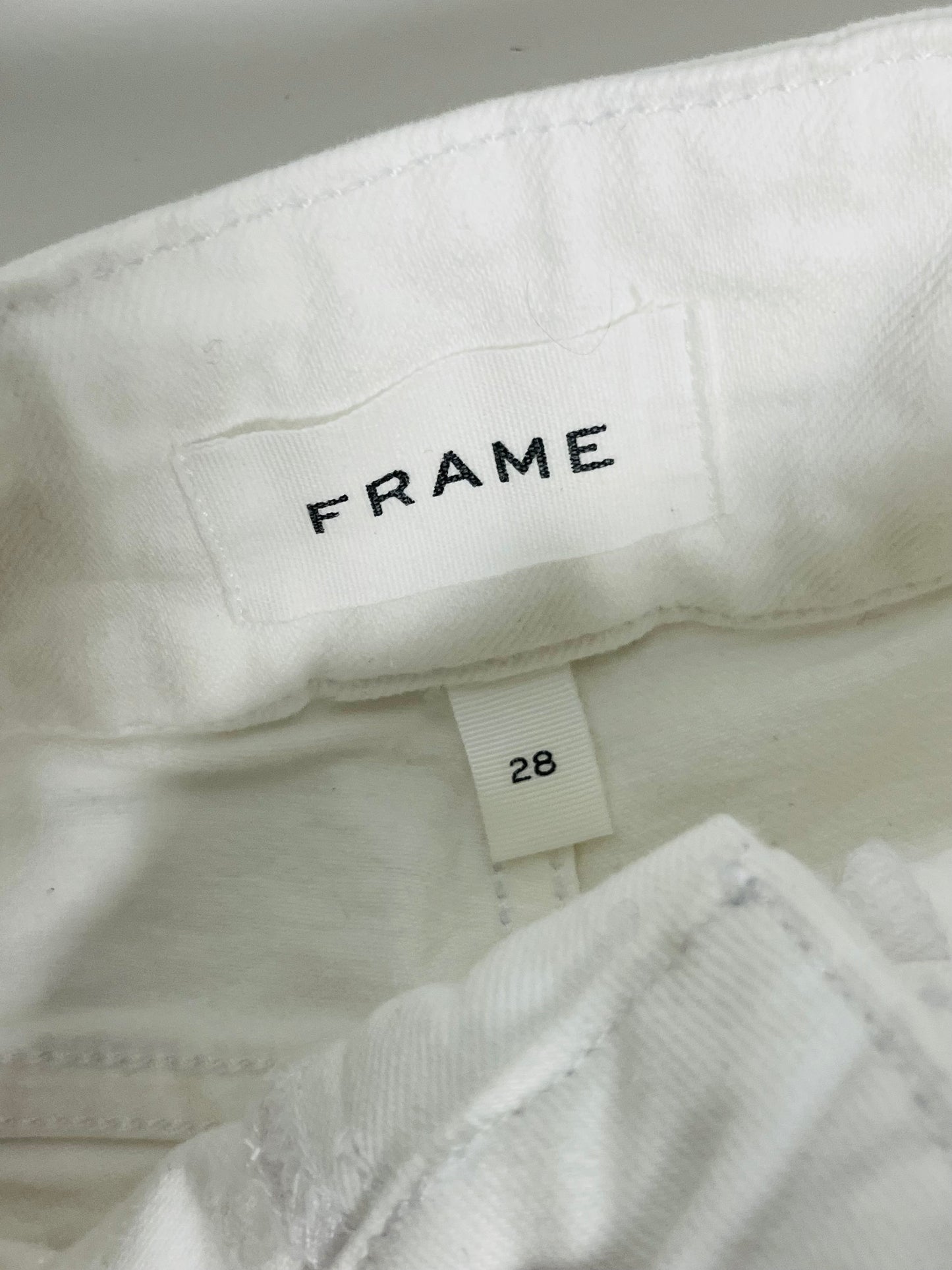 Frame white denim flares
