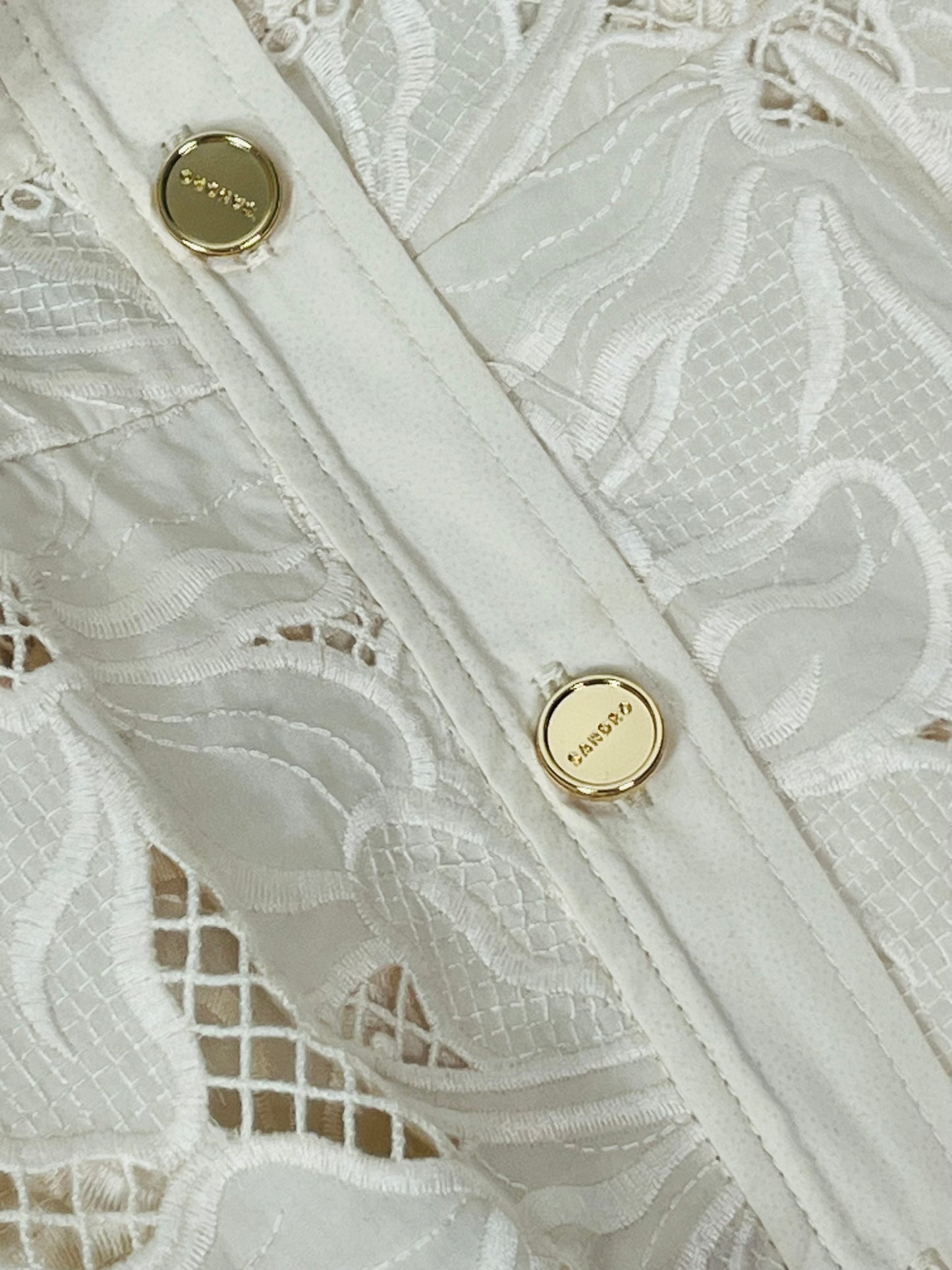 Sandro ecru cotton skirt