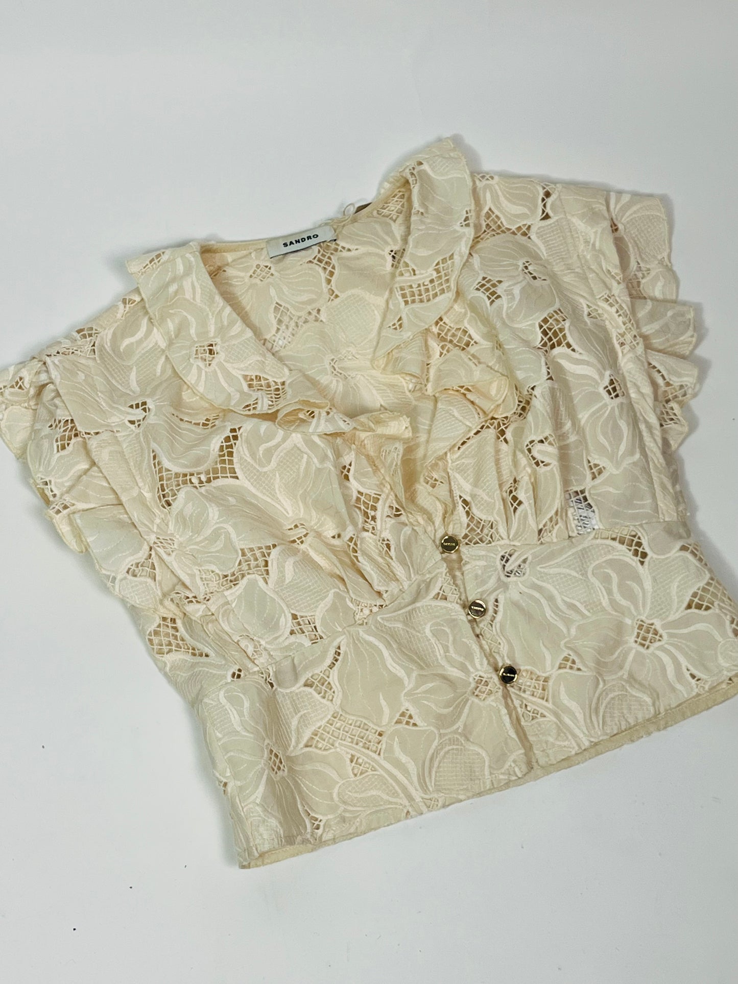 Sandro ecru cotton top
