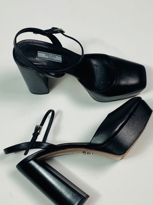 Prada Leather Platform Pumps