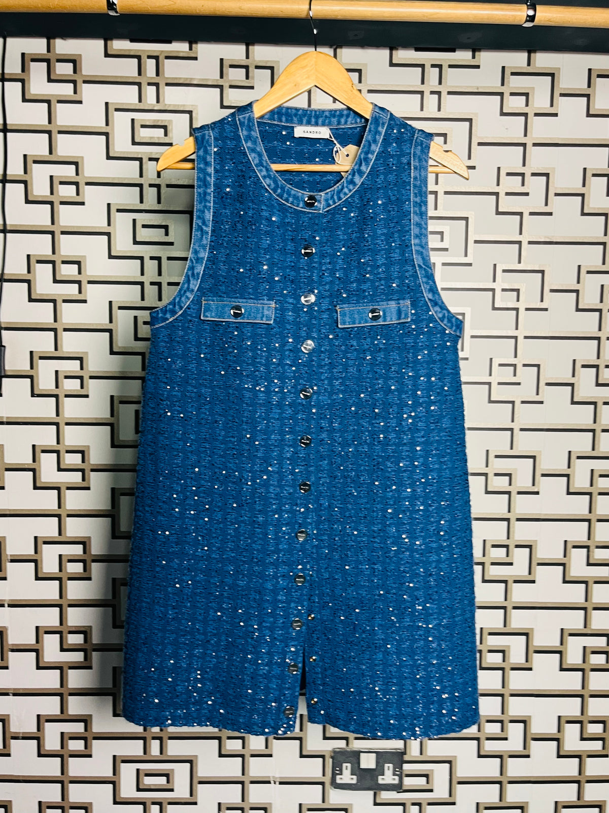 Sandro button through shift dress