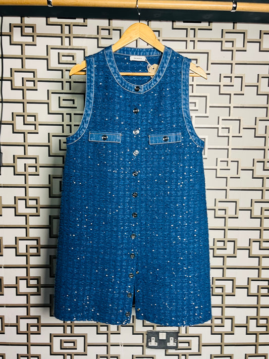 Sandro button through shift dress