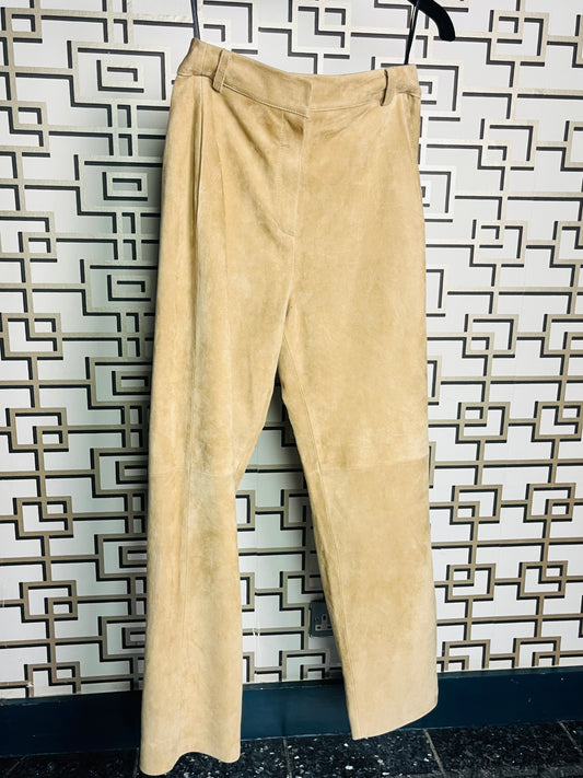 The Row suede trouser