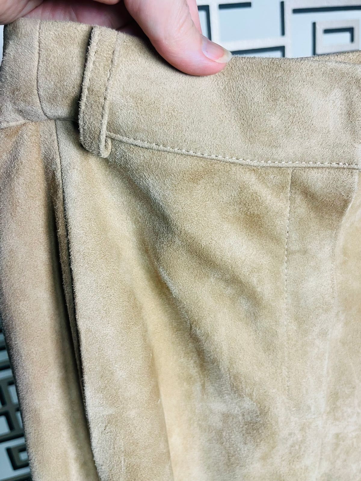 The Row suede trouser