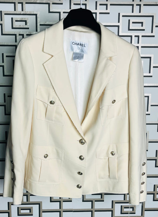 CHANEL cream wool jacket