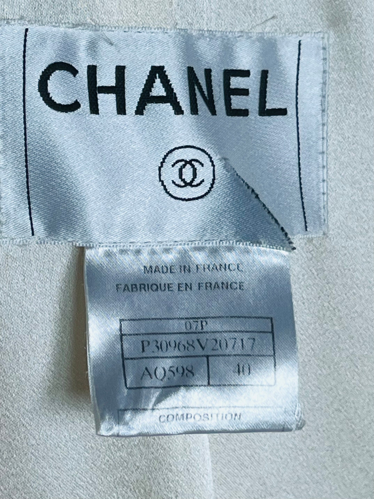 CHANEL cream wool jacket