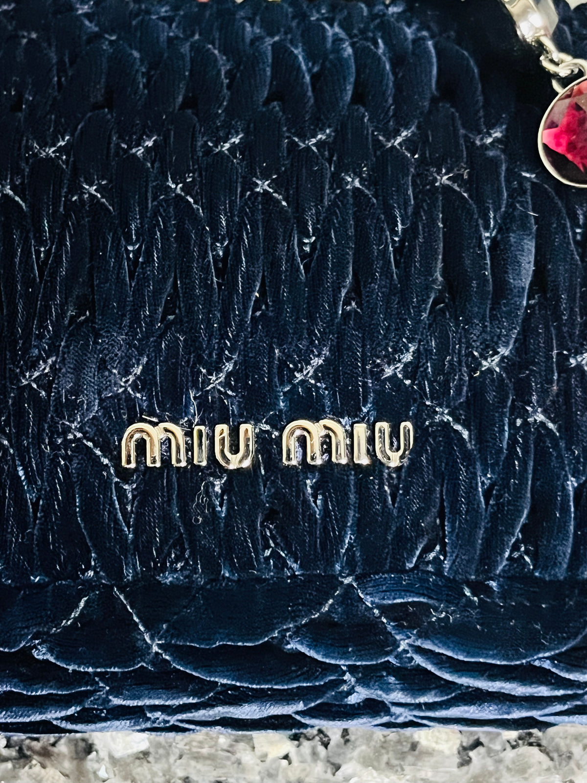 Miu Miu velvet shoulder bag