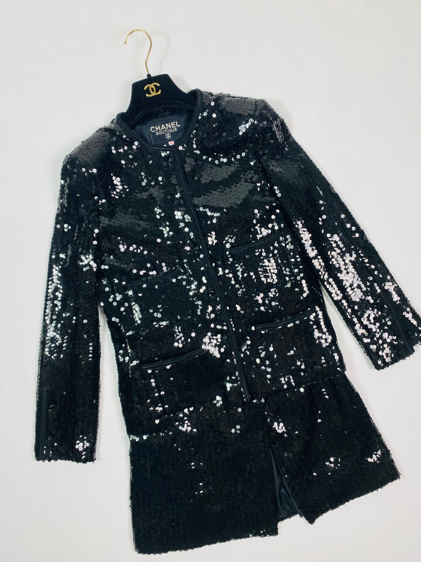 CHANEL Sequin Skirt Suit ( vintage )