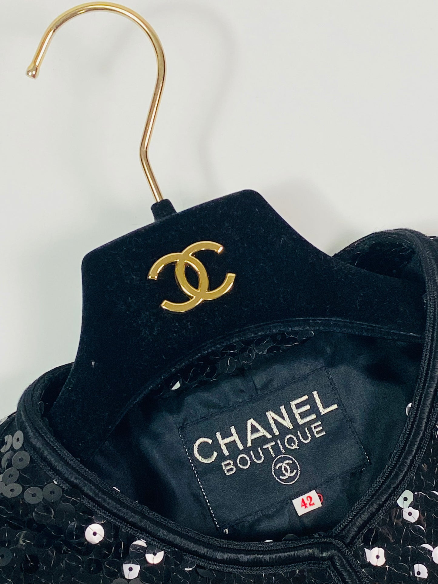 CHANEL Sequin Skirt Suit ( vintage )