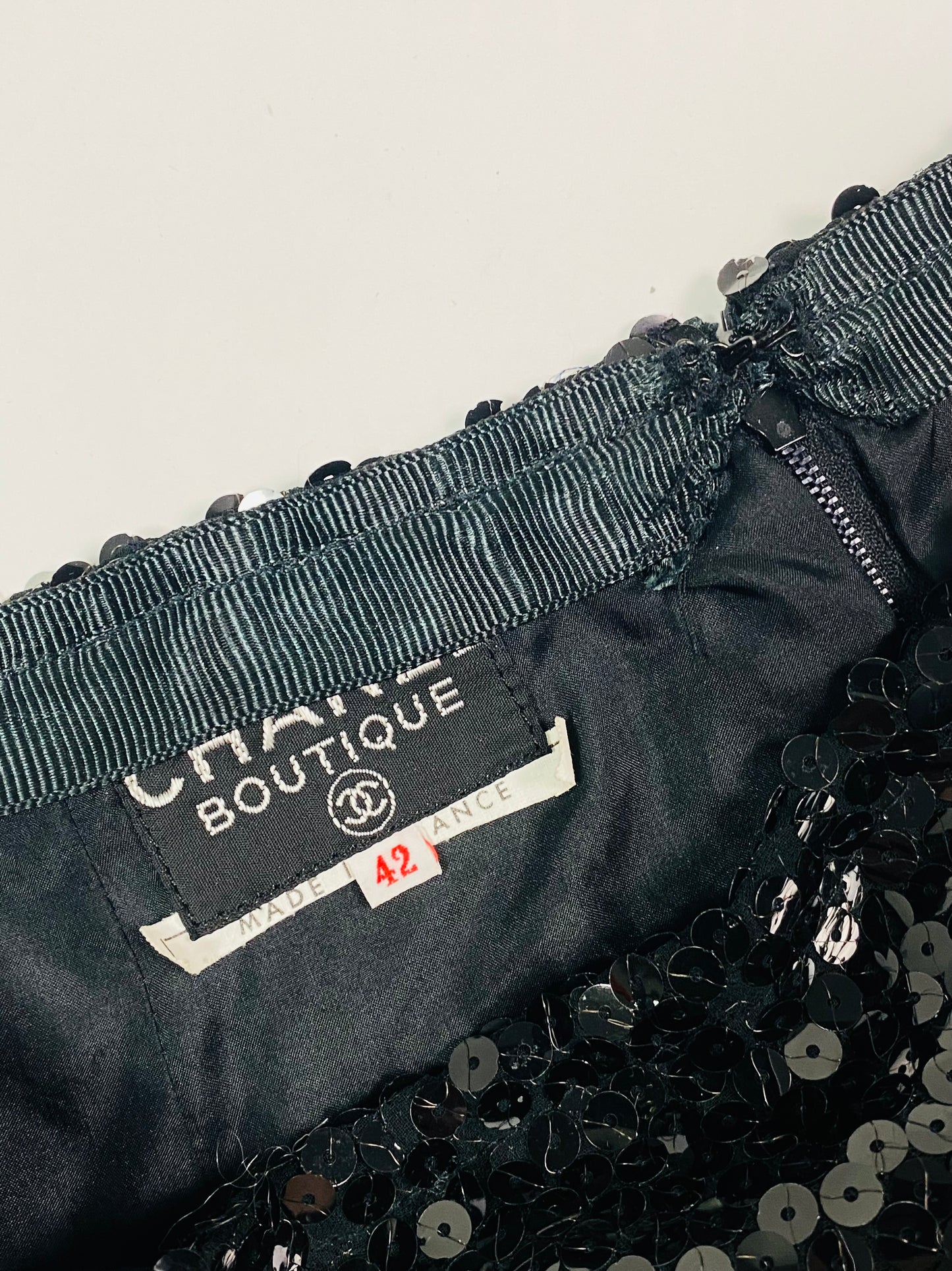 CHANEL Sequin Skirt Suit ( vintage )