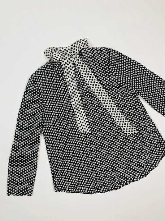 RIXO Monochrome Blouse