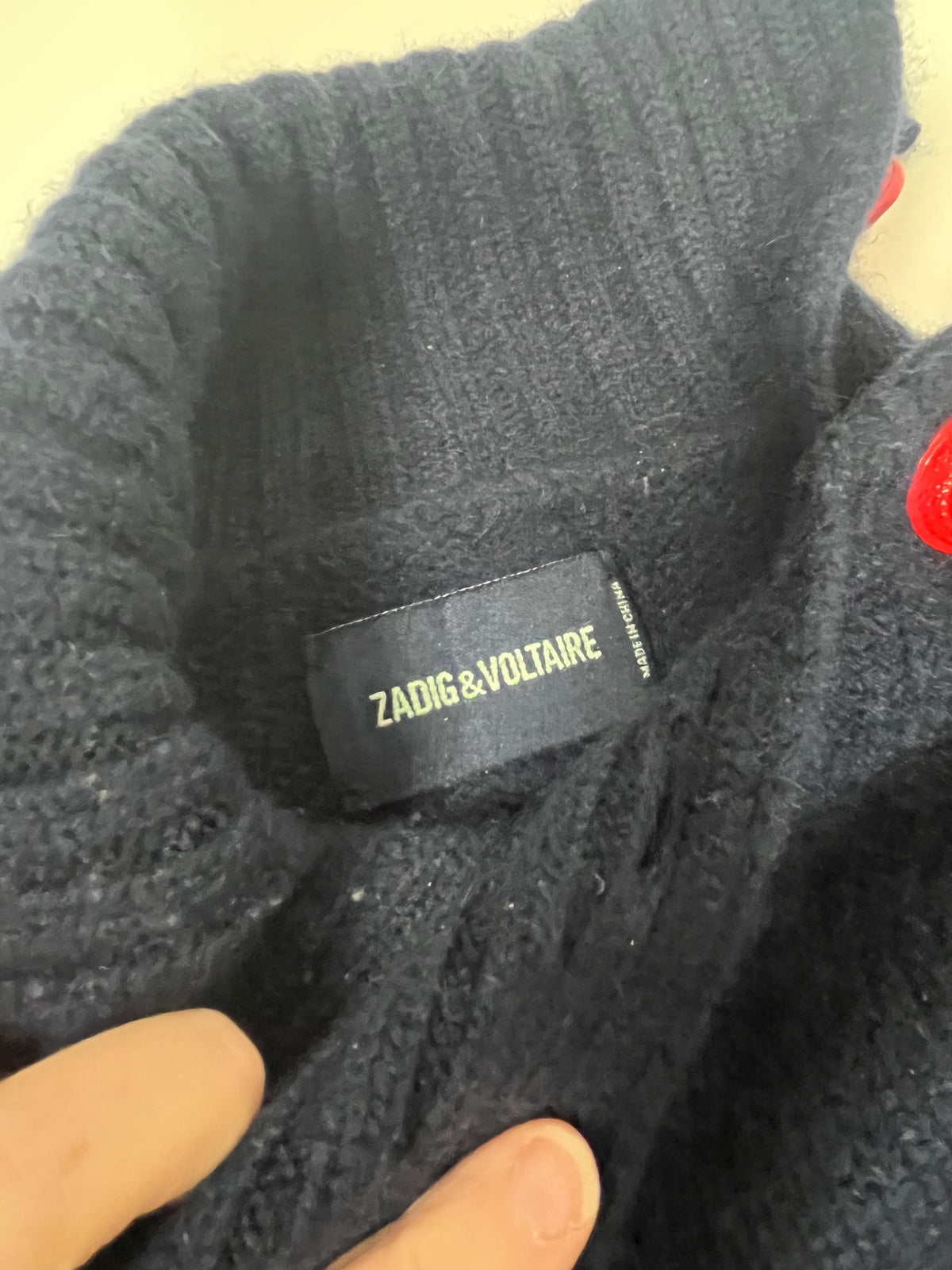 Zadig & Voltaire navy cashmere Alma sweater