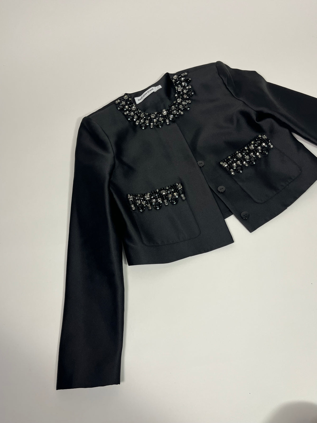 Self Portrait embellished crop jacket