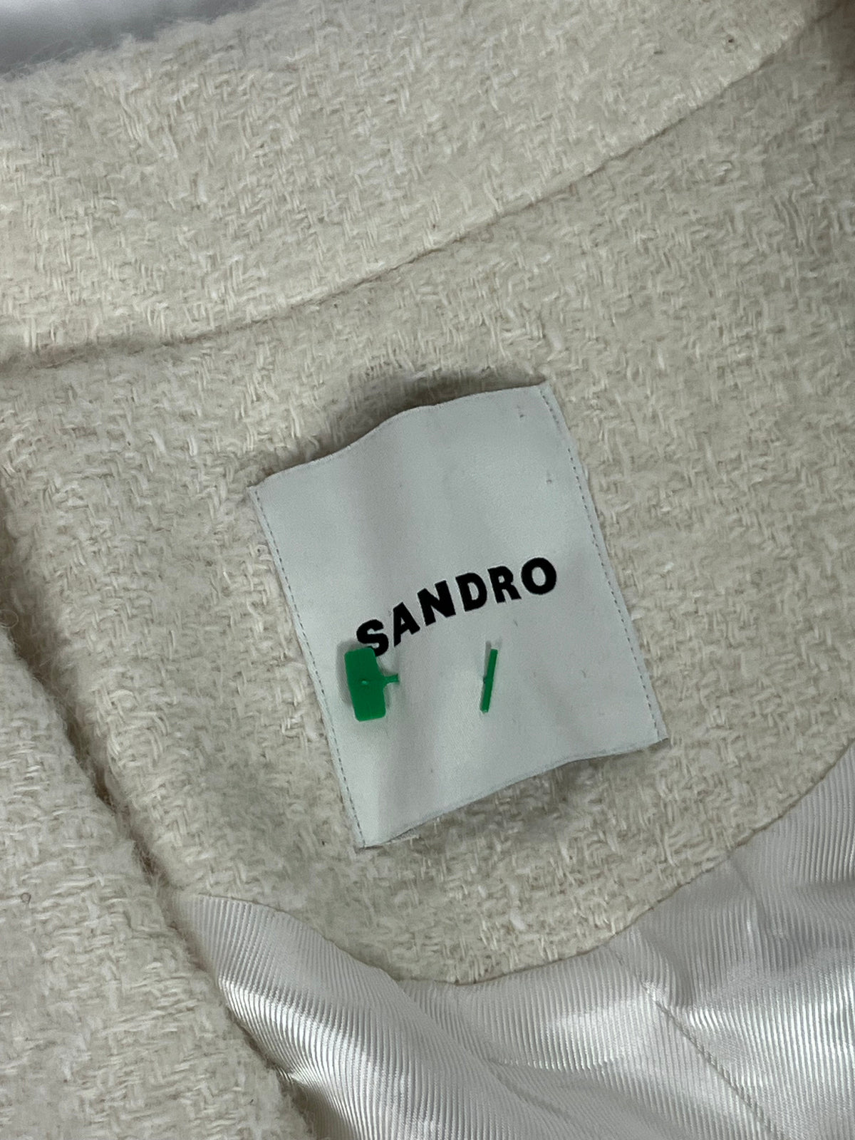 Sandro cream wool jacket
