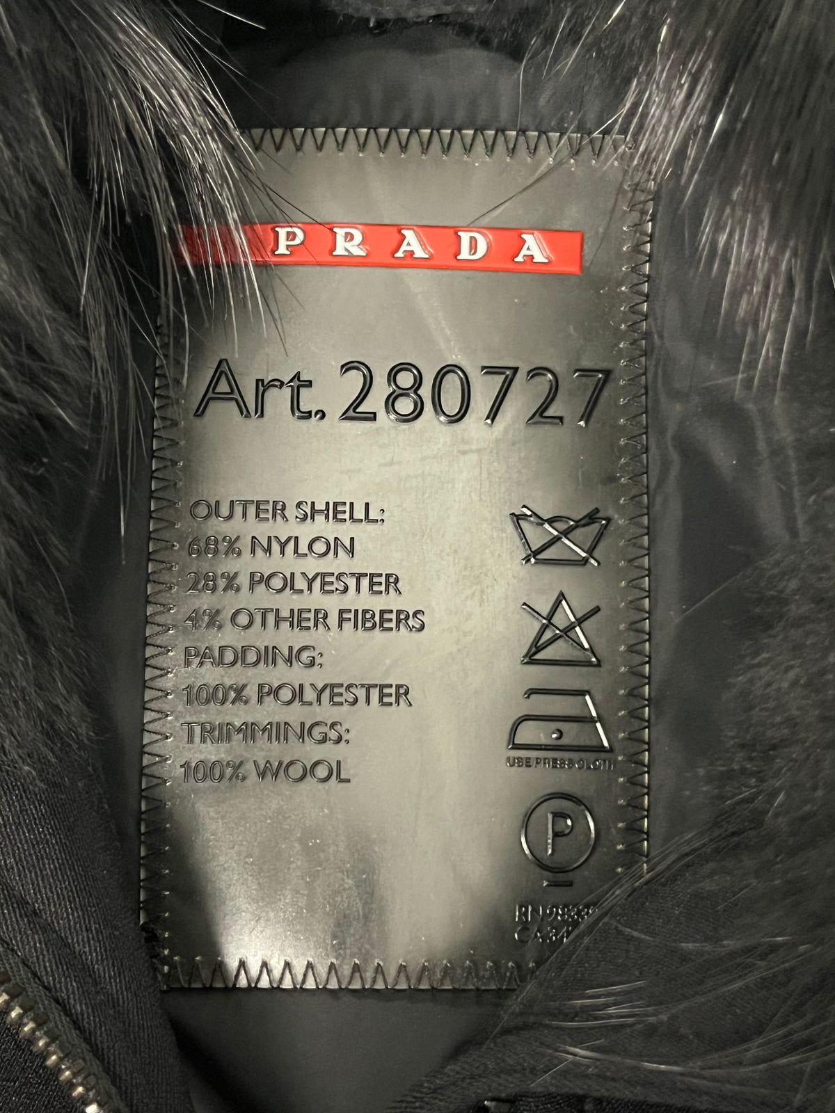 Prada technical jacket with detachable collar