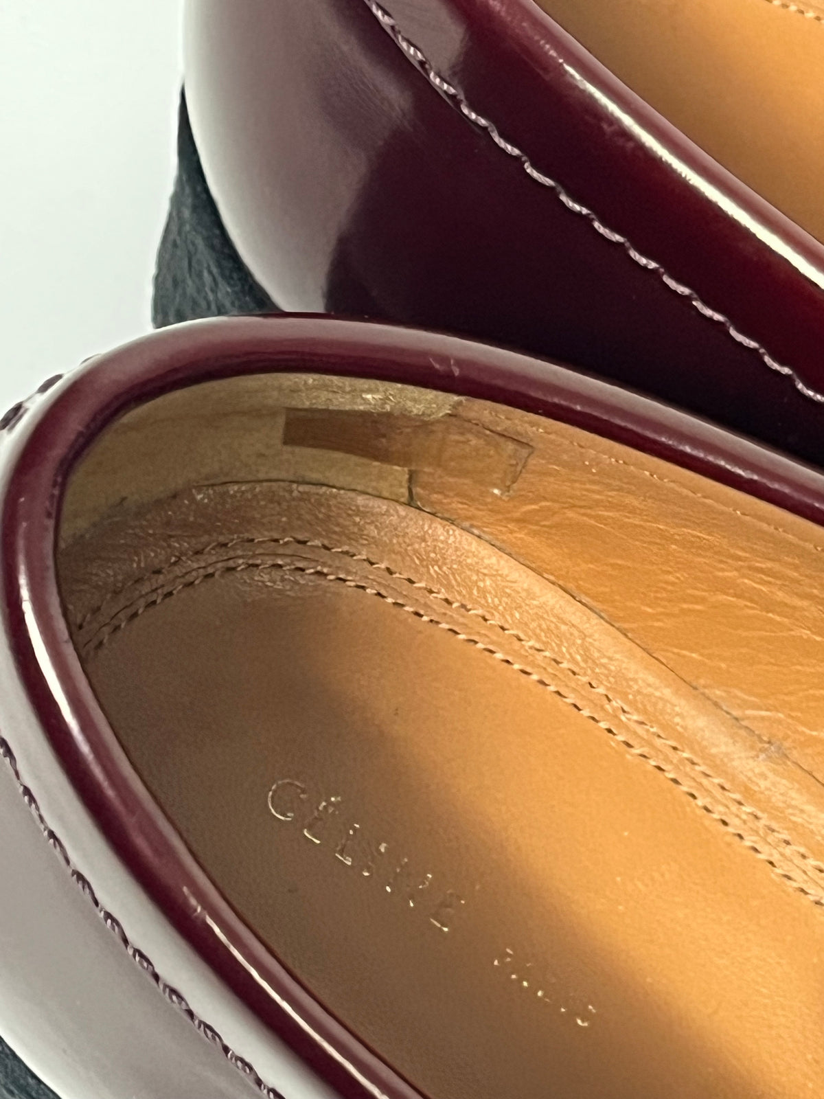 Celine Paris oxblood loafers s39