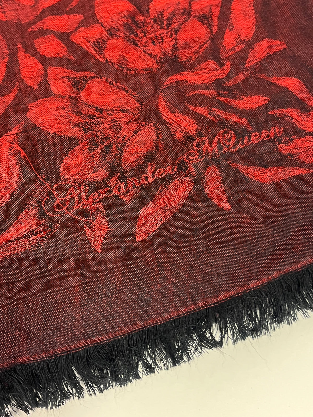 Alexander McQueen silk and wool extra large scarf
