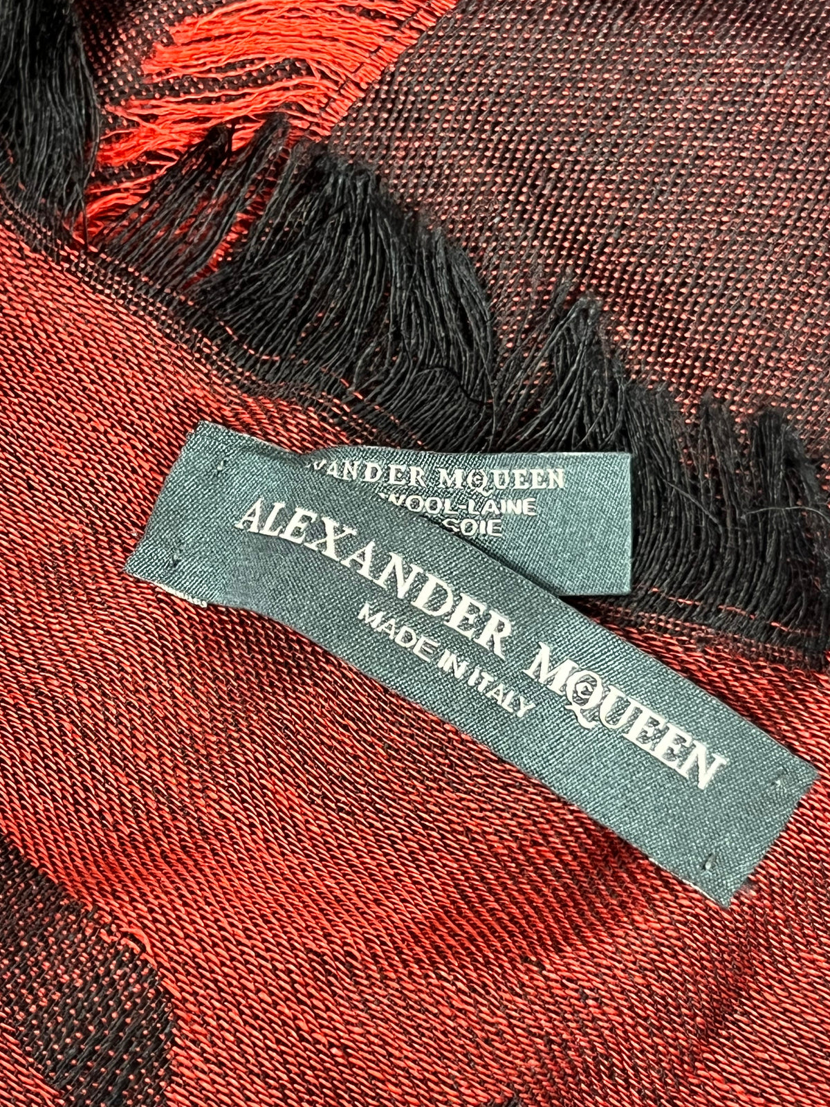 Alexander McQueen silk and wool extra large scarf