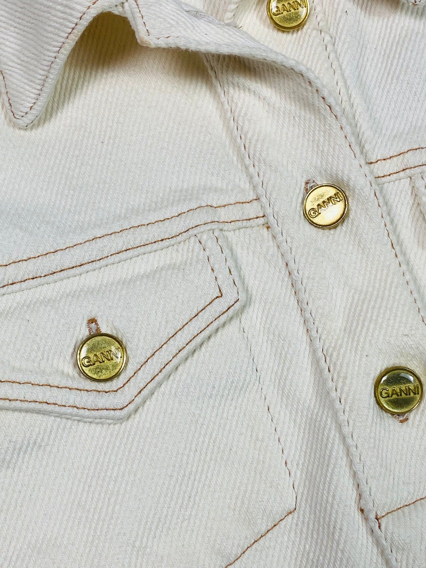 GANNI cotton shirt dress