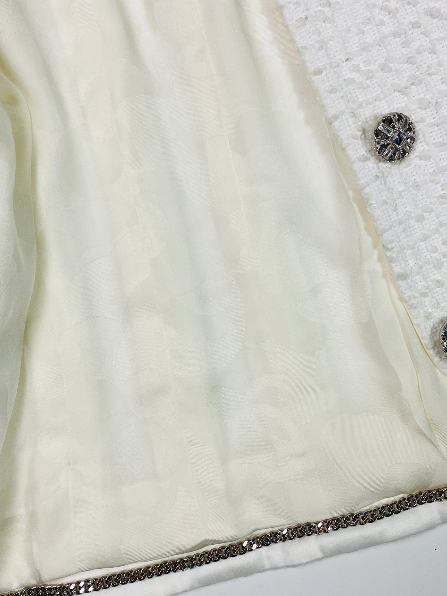 CHANEL White Tweed Jacket