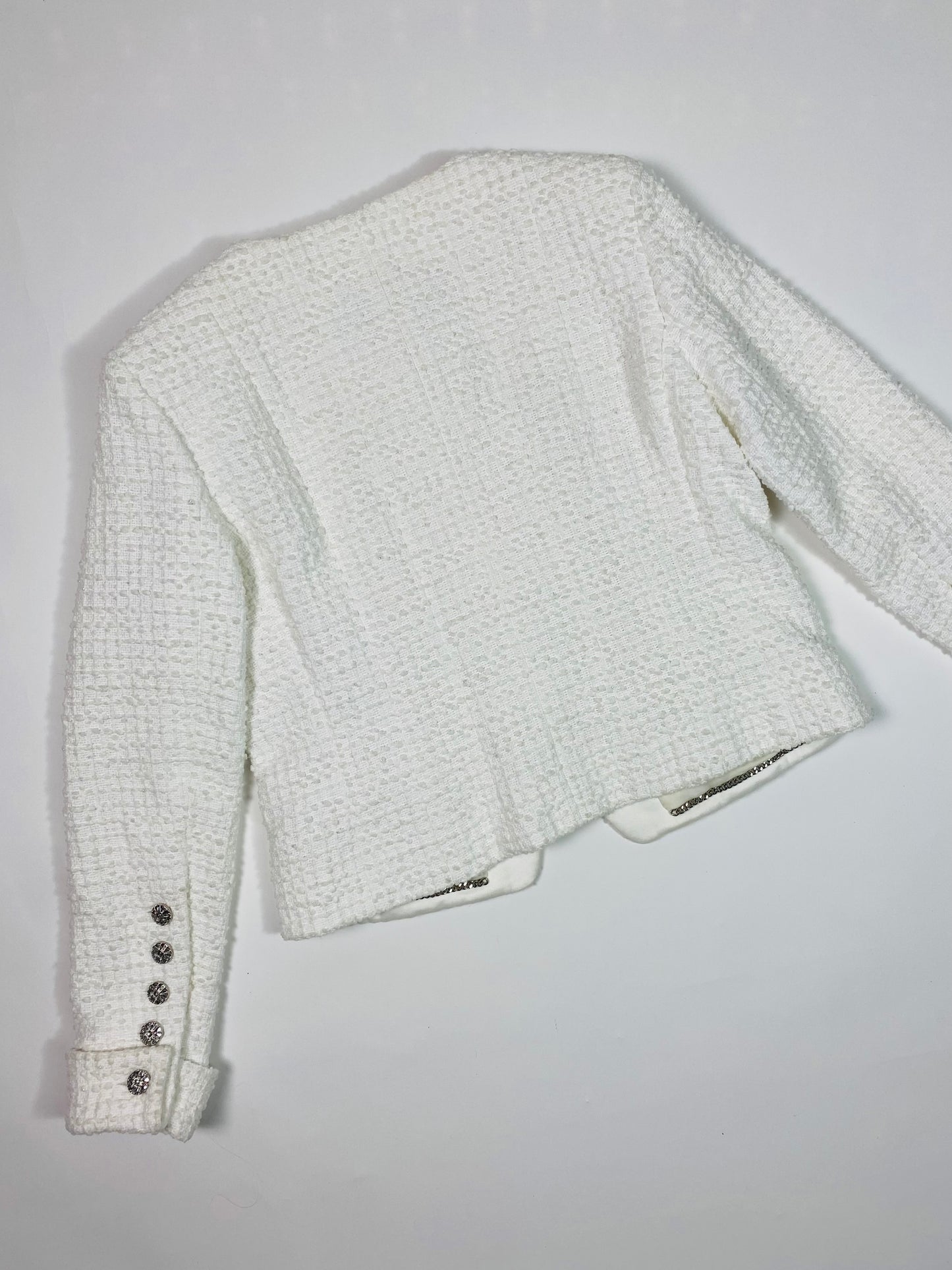 CHANEL White Tweed Jacket