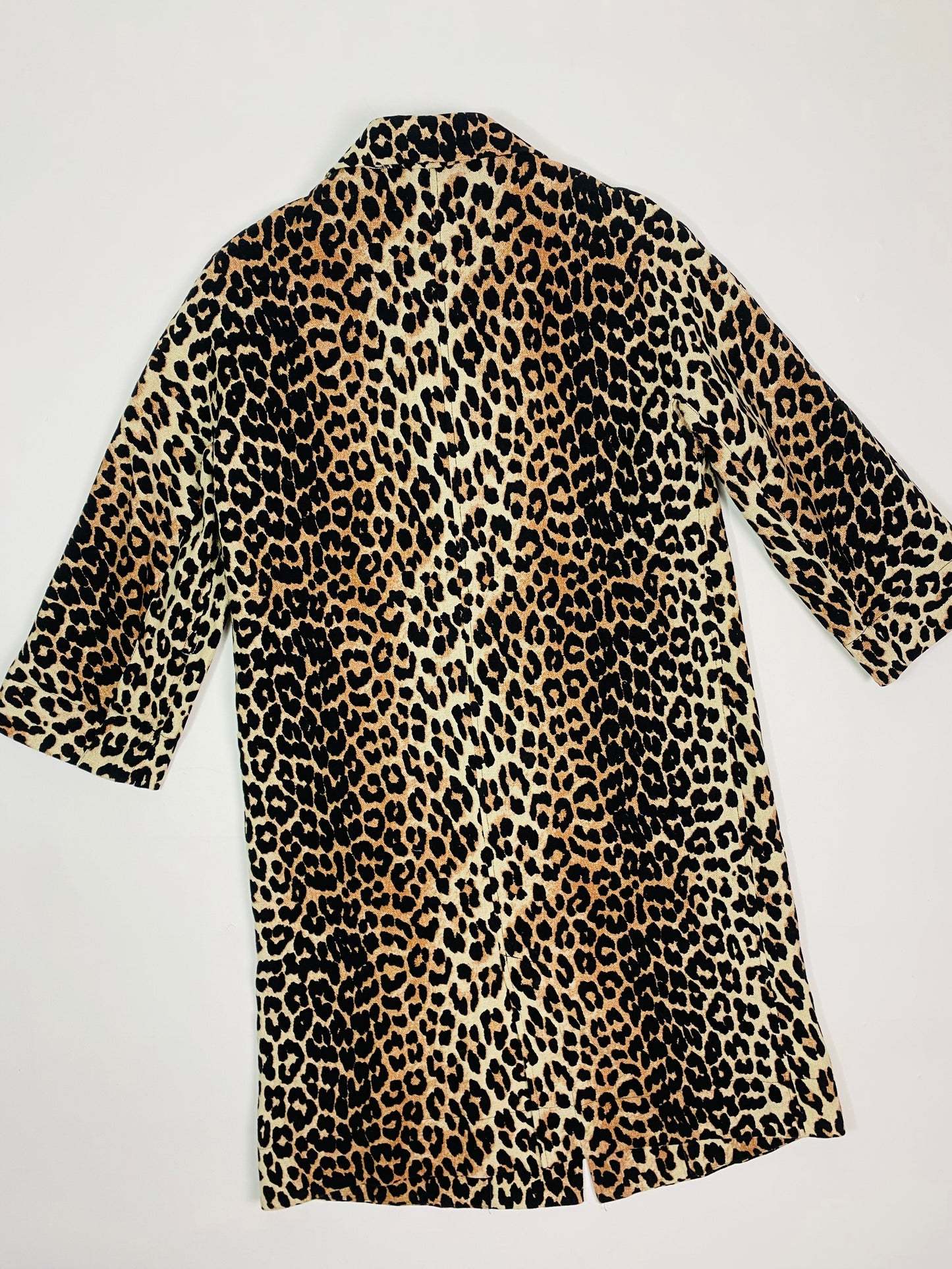 GANNI leopard linen coat