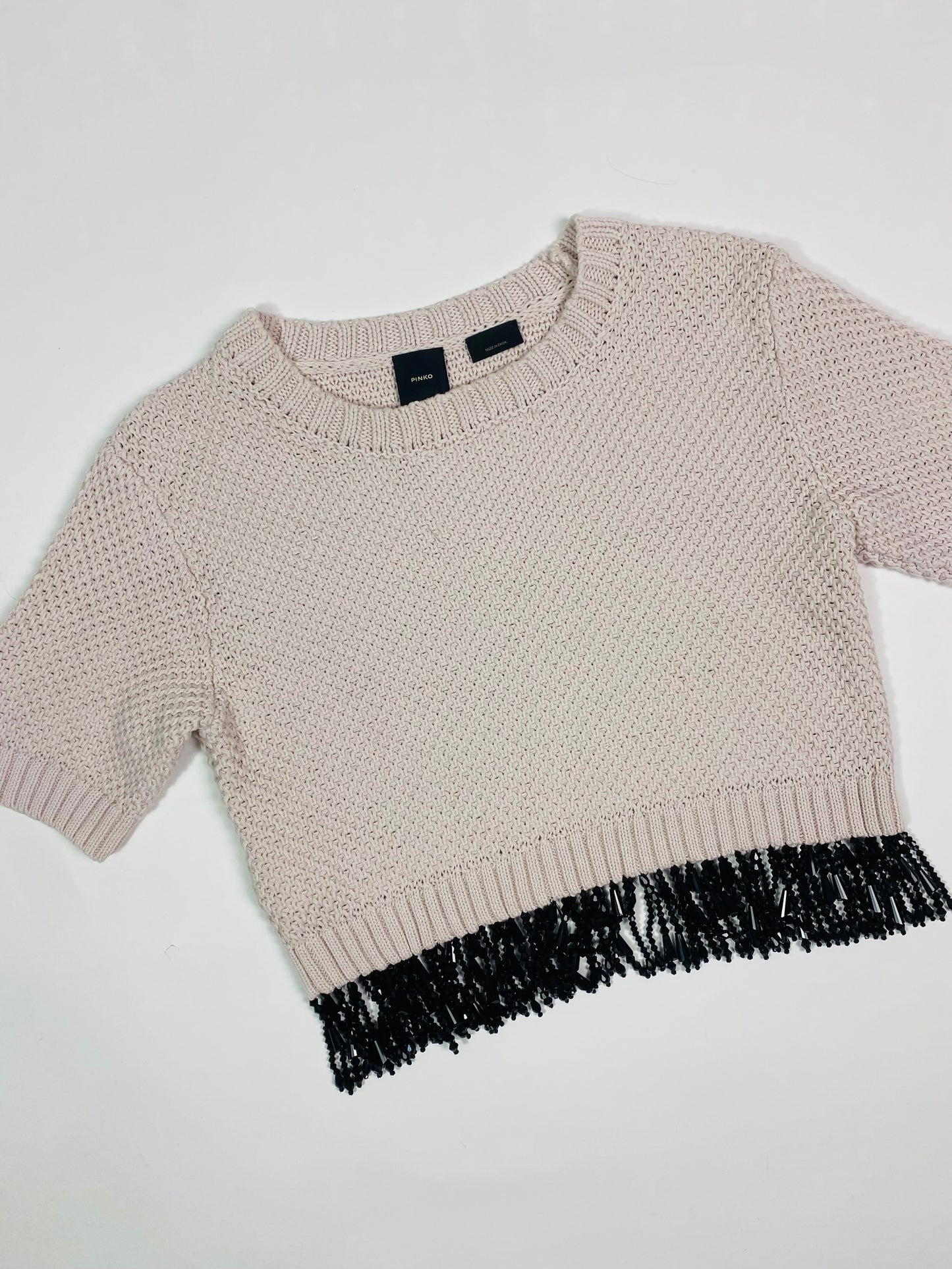 PINKO embellished knit top
