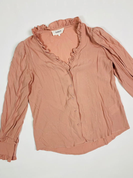 Ba&sh salmon blouse