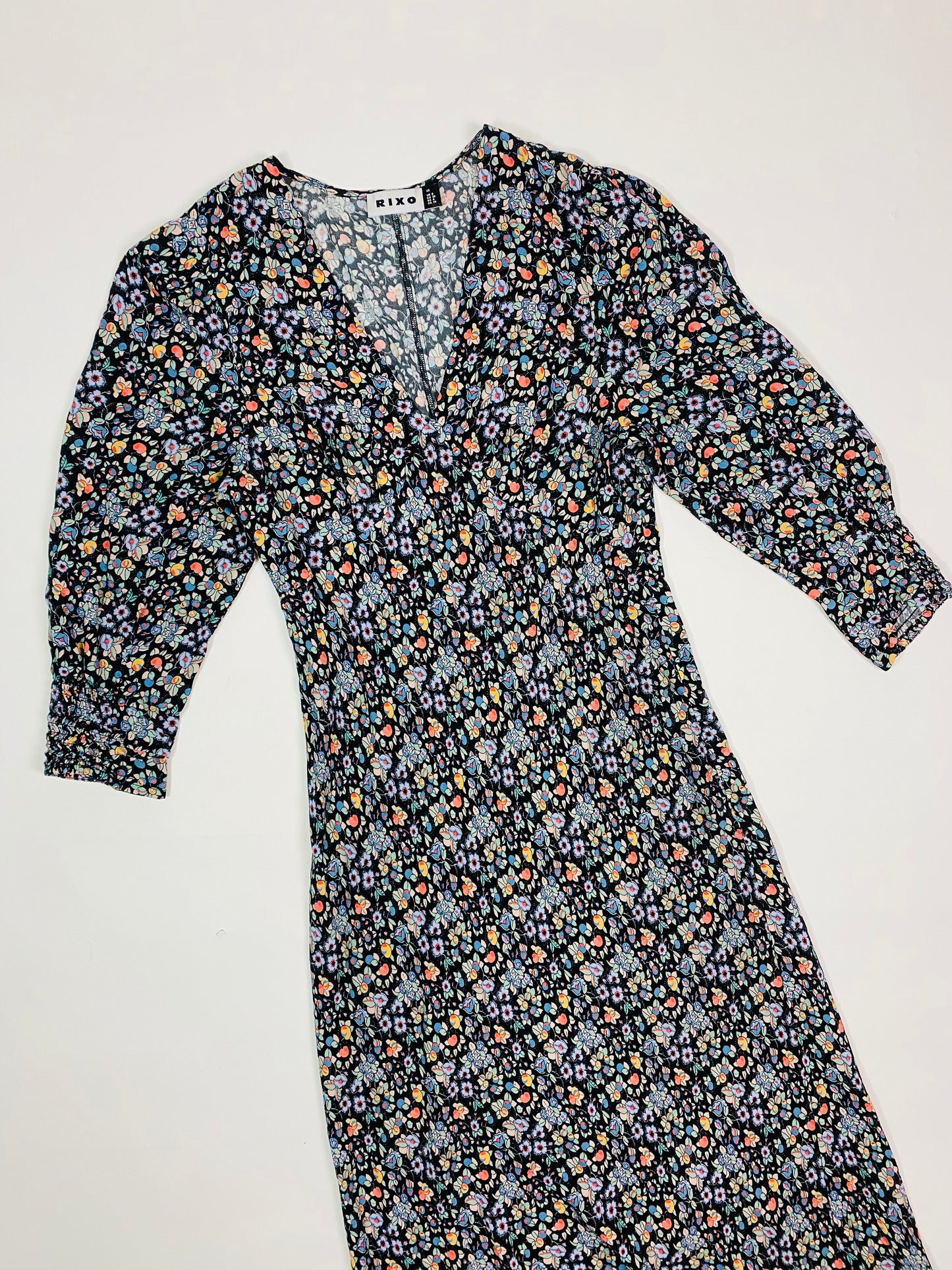 RIXO floral maxi dress